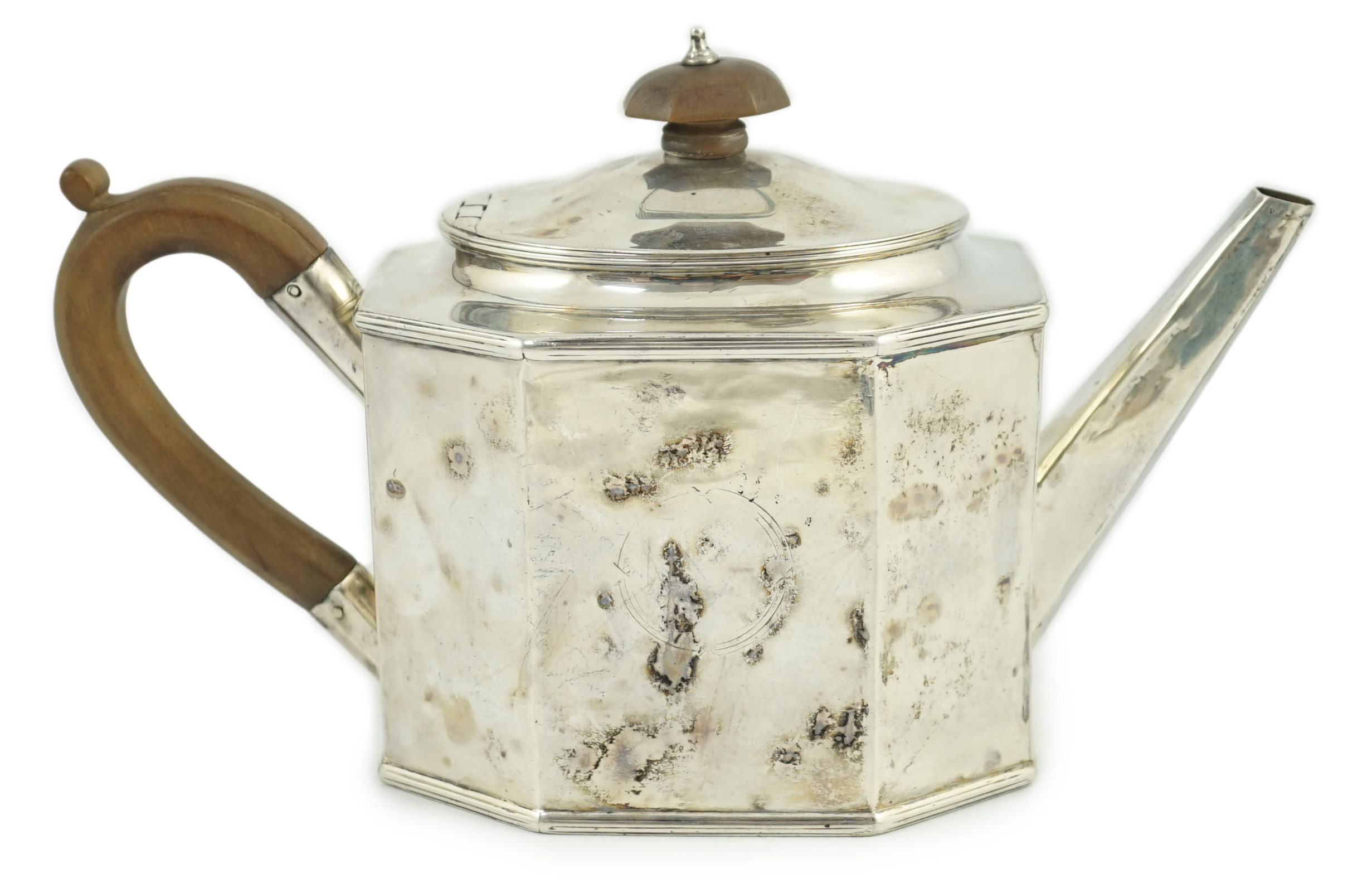 A George III silver teapot, by Robert Sharp